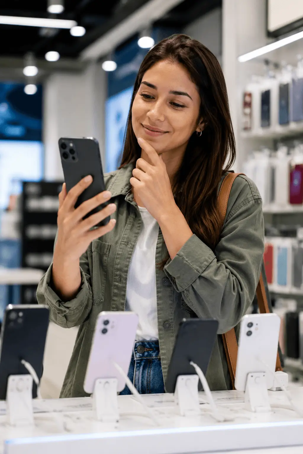 Mano sosteniendo el último smartphone